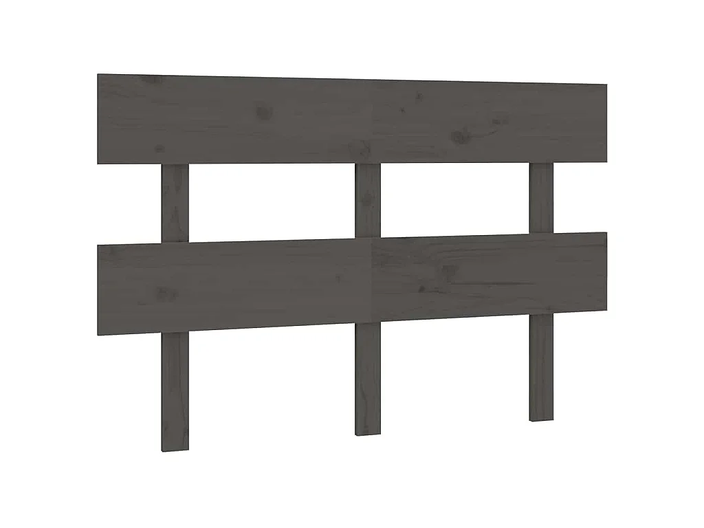 Tête de lit Gris 138x3x81 cm Bois massif de pin