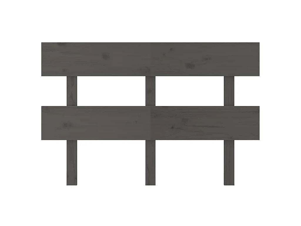 Tête de lit Gris 138x3x81 cm Bois massif de pin
