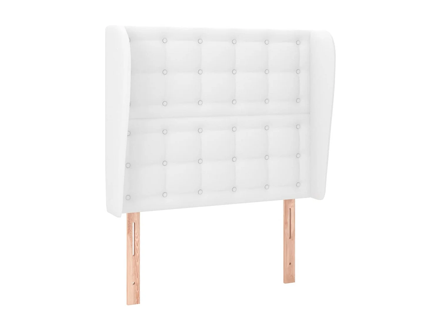 Hoofdbord met randen 83x23x118/128 cm kunstleer wit