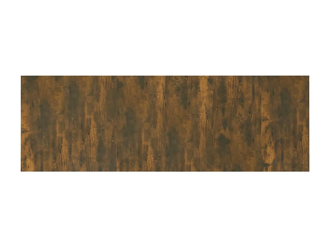 Testiera Letto con Comodini in Legno Multistrato Rovere Fumo