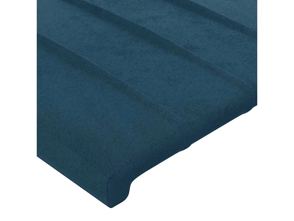 Tête de lit à LED Bleu foncé 103x16x118/128 cm Velours