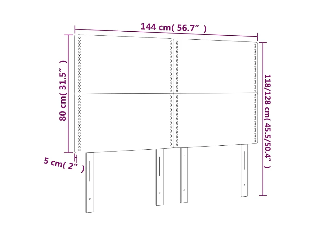 Hoofdbord donkergrijs 144x5x118/128 cm Fluweel