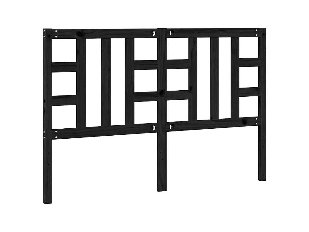 Cabecero de cama madera maciza de pino negro 146x4x100 cm