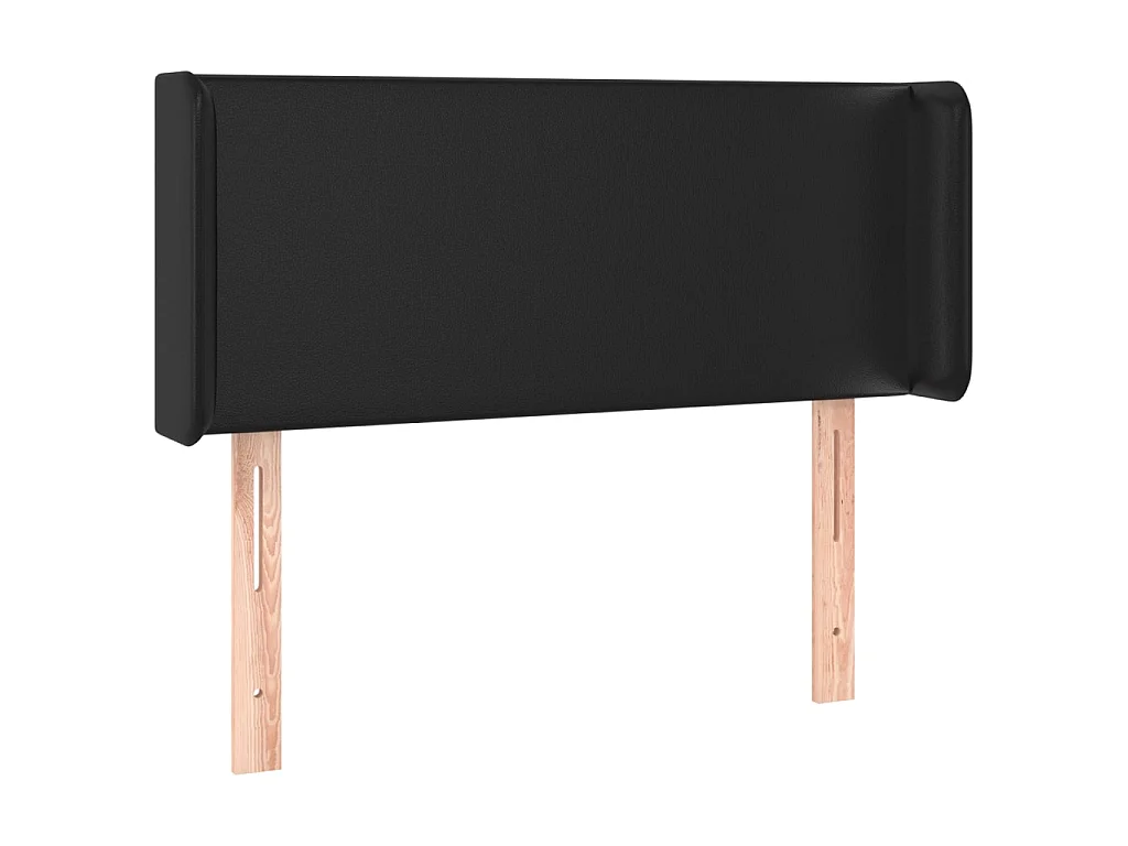 Hoofdbord met randen 103x16x78/88 cm kunstleer zwart