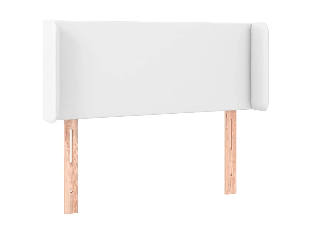 Hoofdbord met randen 83x16x78/88 cm kunstleer wit