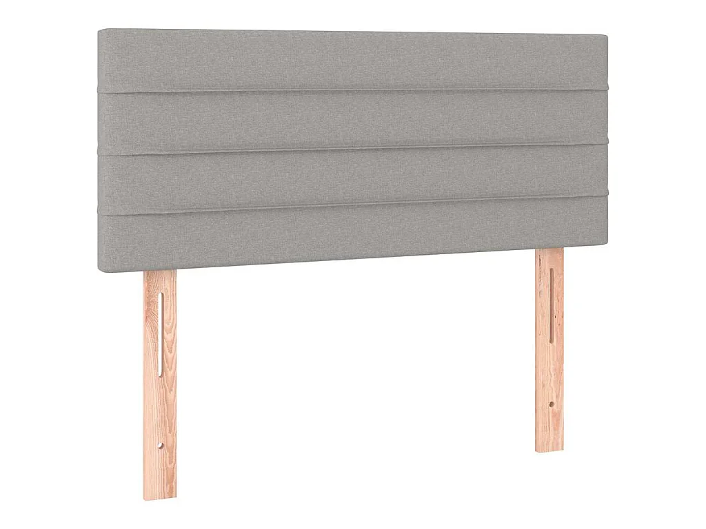 LED Kopfteil Hellgrau 90x5x78/88 cm Stoff