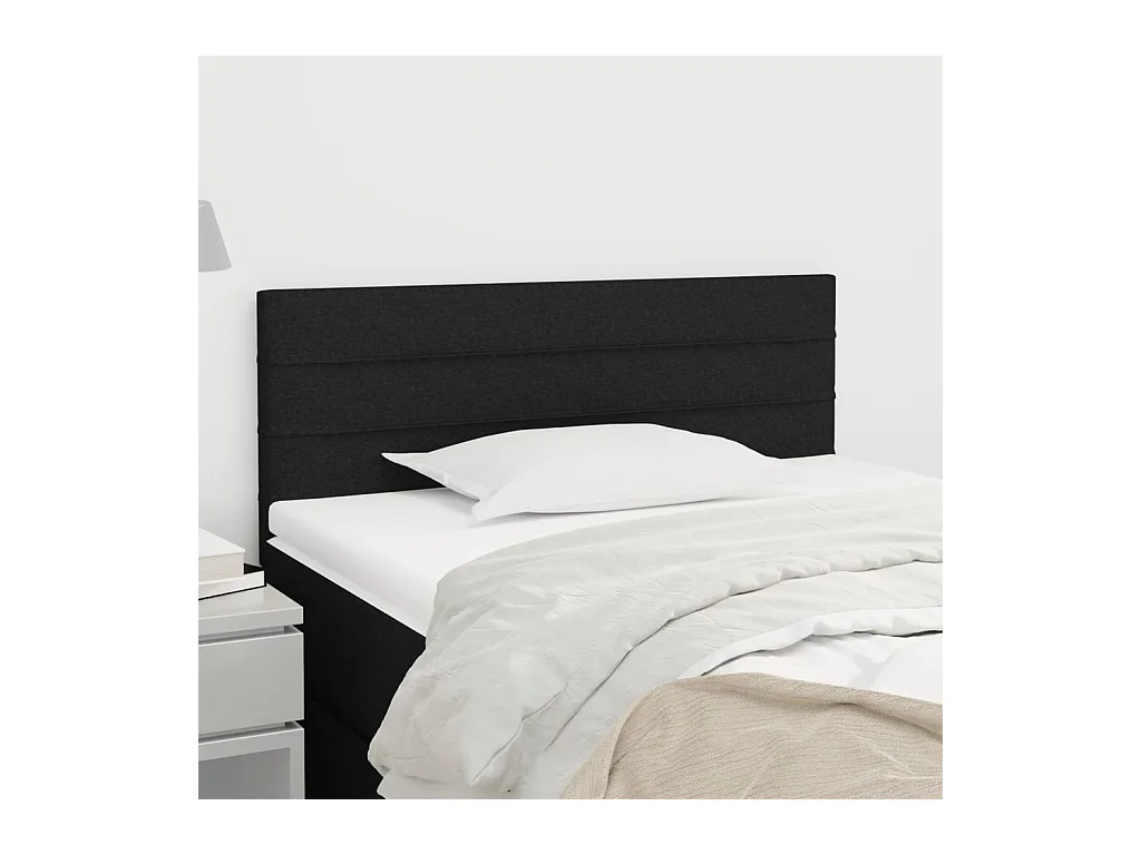 Tête de lit Noir 80x5x78/88 cm Tissu
