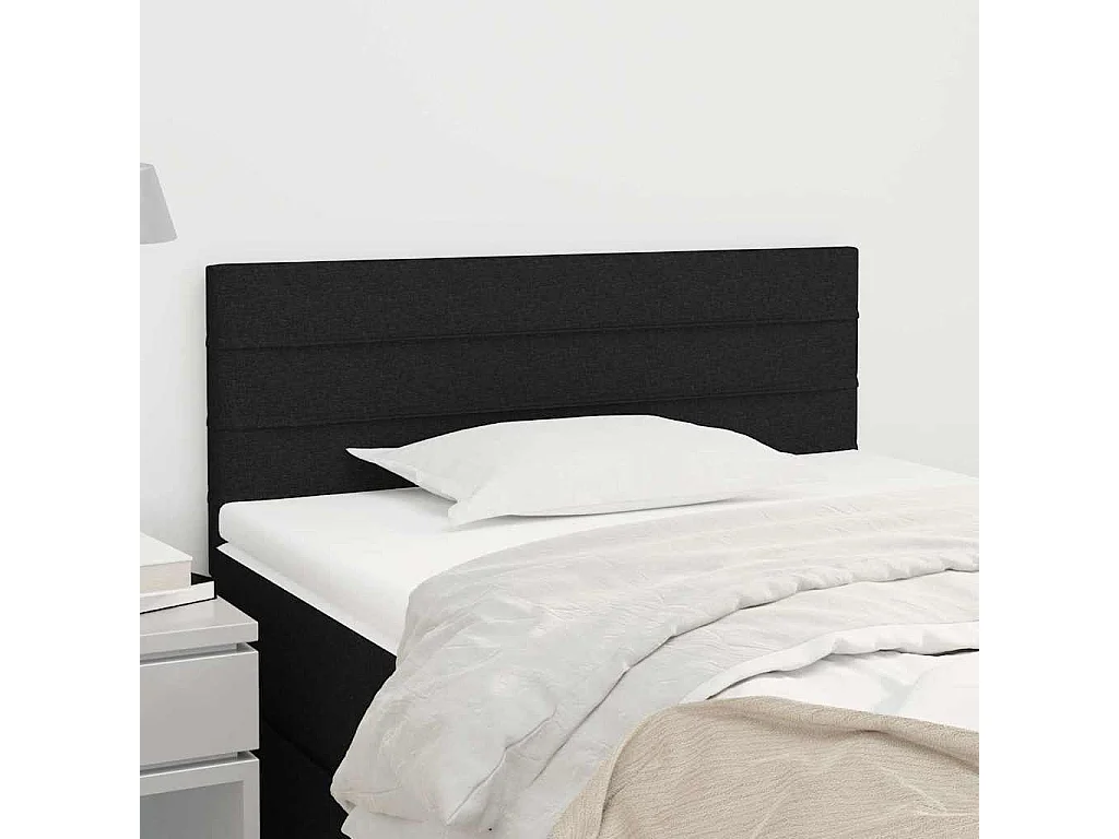 Kopfteil Schwarz 80x5x78/88 cm Stoff
