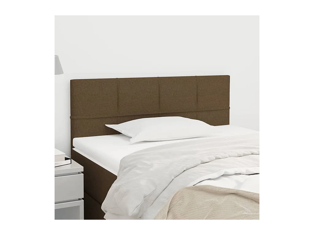 Tête de lit Marron Foncé 90x5x78/88 cm Tissu