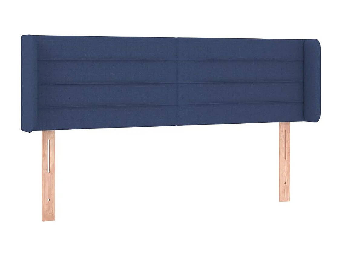 Cabeceira de cama c/ abas tecido 147x16x78/88 cm azul