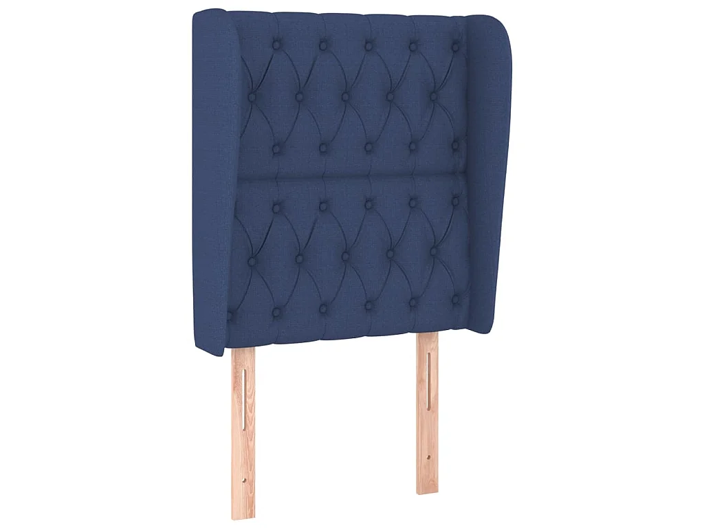 Testiera ad Orecchio Blu 83x23x118/128 cm in Tessuto