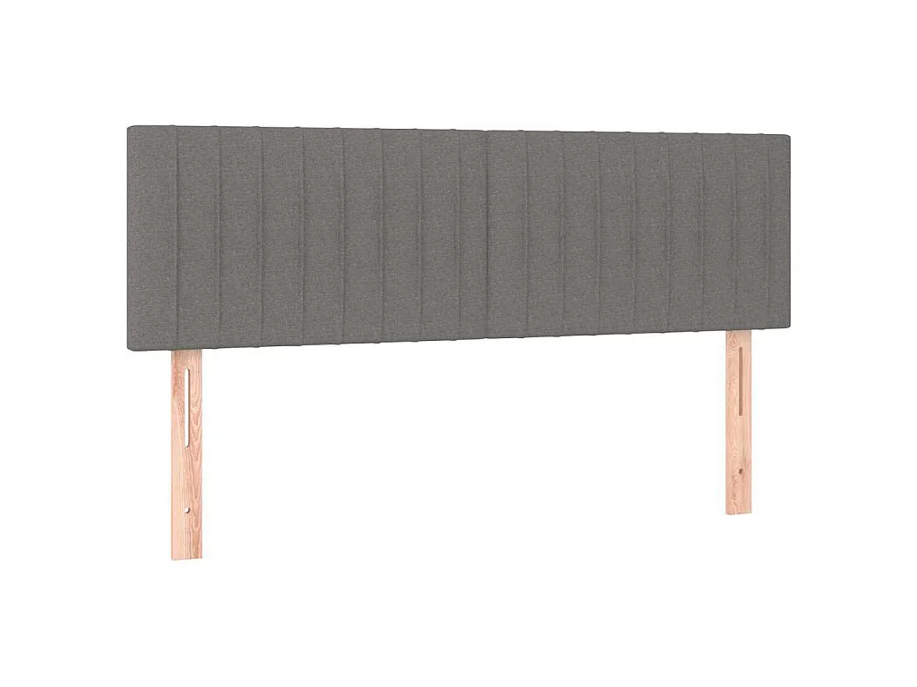 Têtes de lit Gris foncé 144x5x78/88 cm Tissu