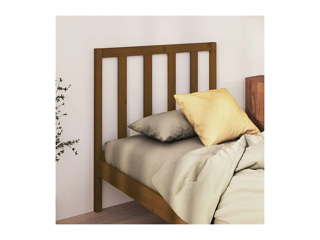 Tête de lit Marron miel 106x4x100 cm Bois massif de pin