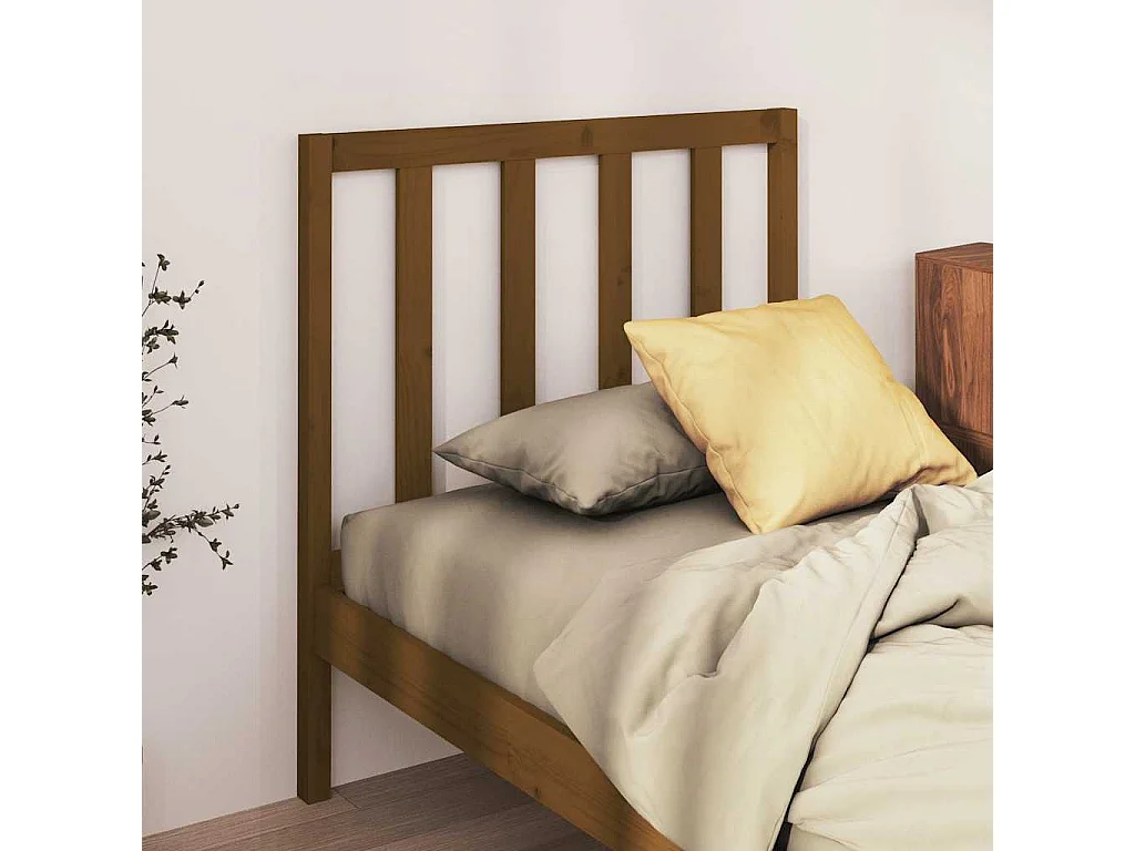 Tête de lit Marron miel 106x4x100 cm Bois massif de pin