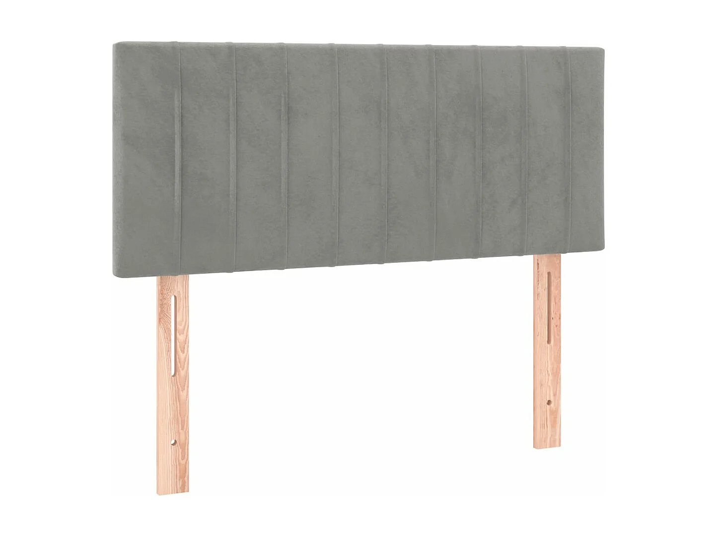 Kopfteil Hellgrau 100x5x78/88 cm Samt