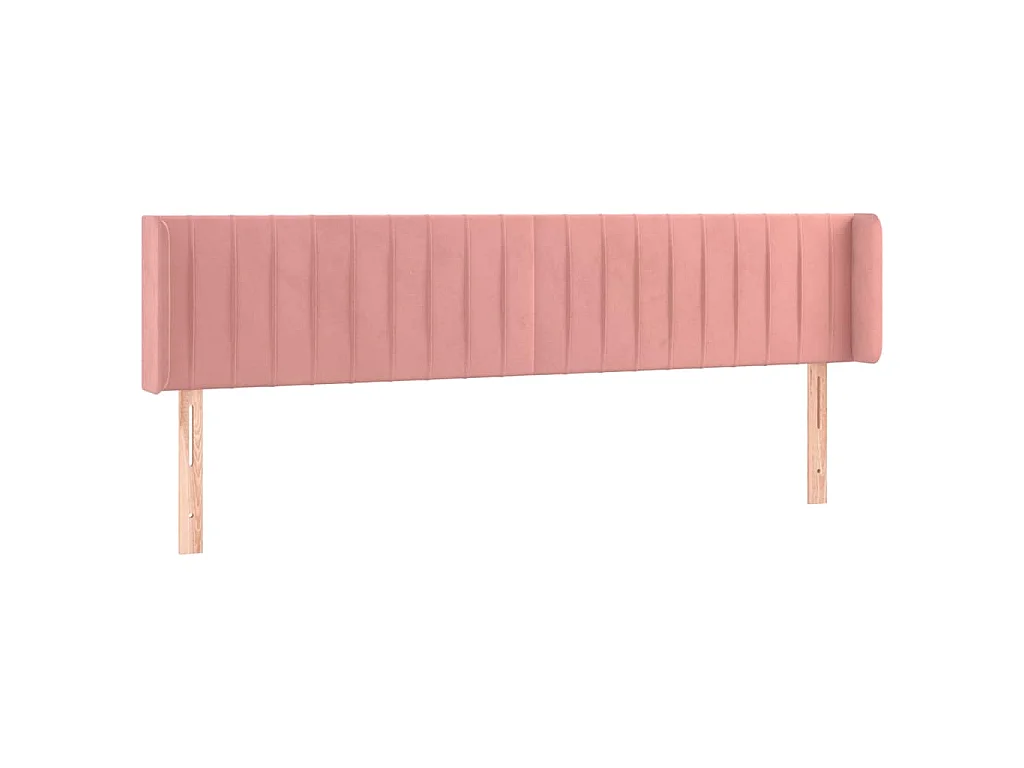Tête de lit à LED Rose 203x16x78/88 cm Velours