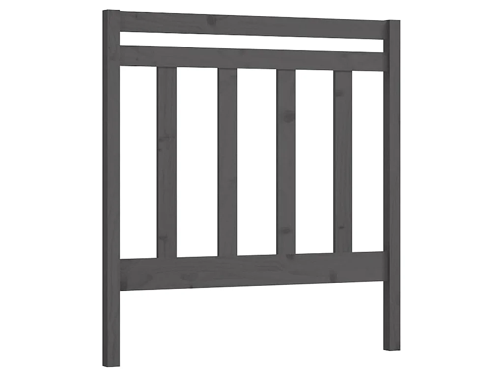 Tête de lit Gris 95x4x100 cm Bois massif de pin