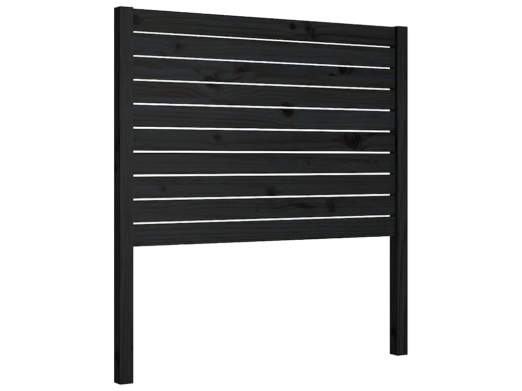 Hoofdbord 81x4x100 cm massief grenenhout zwart