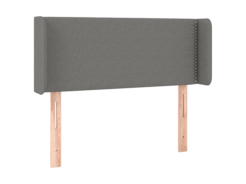 Tête de lit avec oreilles Gris foncé 93x16x78/88 cm Tissu