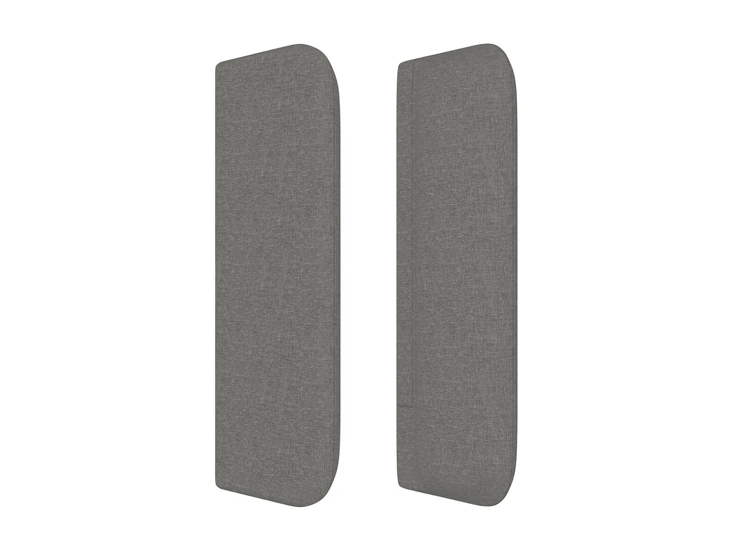 Tête de lit avec oreilles Gris foncé 93x16x78/88 cm Tissu