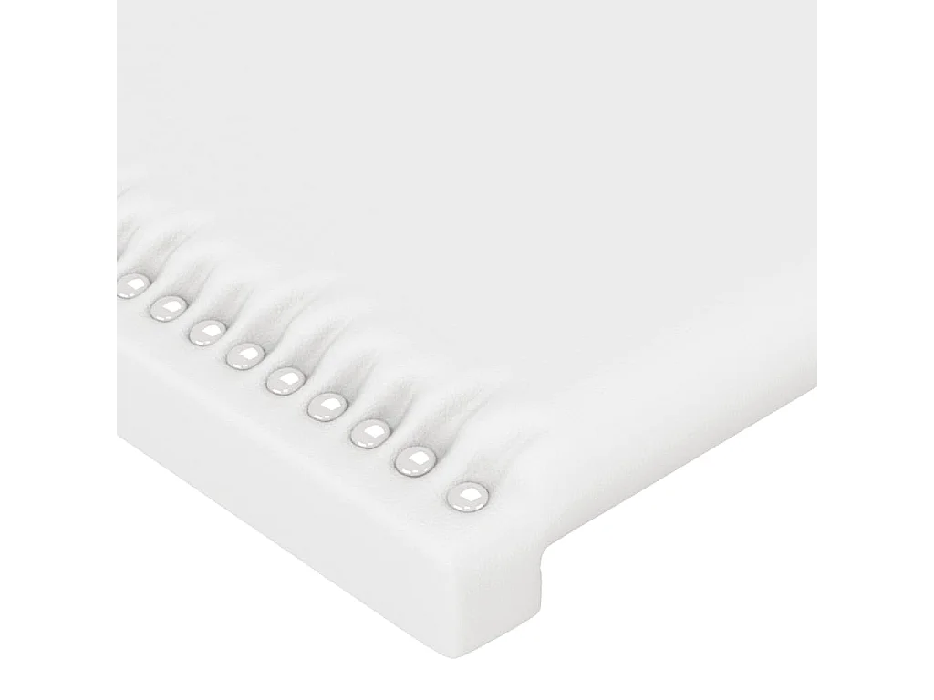 Testiera a LED Bianco 103x16x118/128 cm in Similpelle