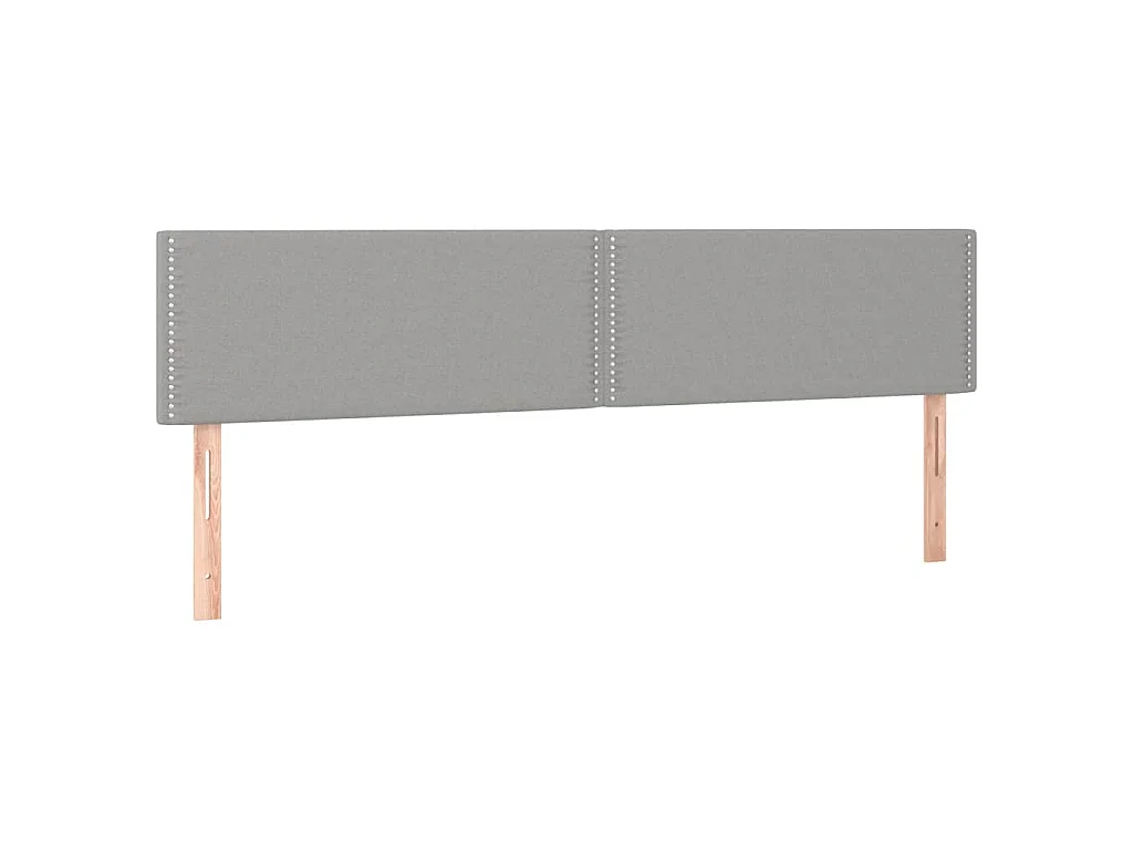 Testiera a LED Grigio Chiaro 200x5x78/88 cm in Tessuto