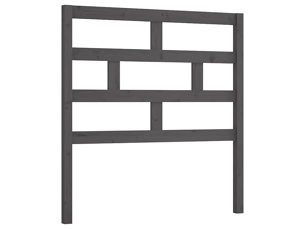 Hoofdbord 81x4x100 cm massief grenenhout grijs