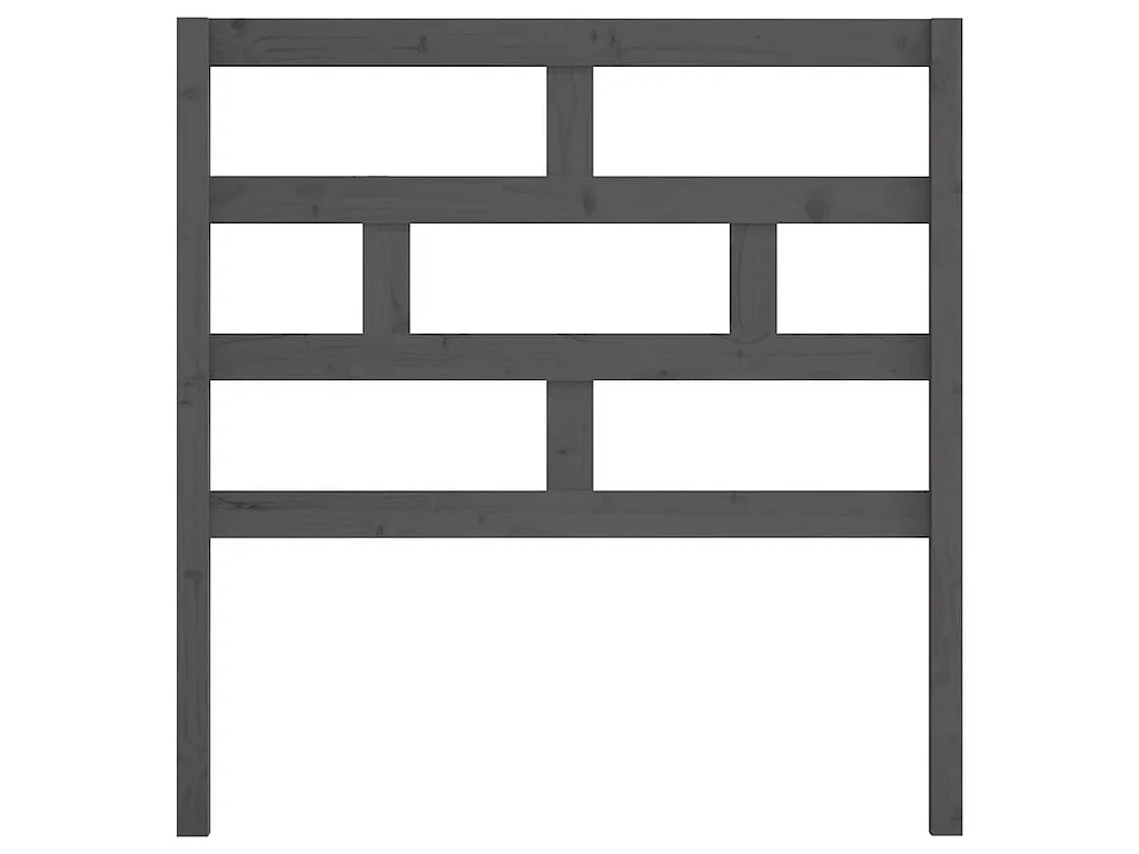 Hoofdbord 81x4x100 cm massief grenenhout grijs