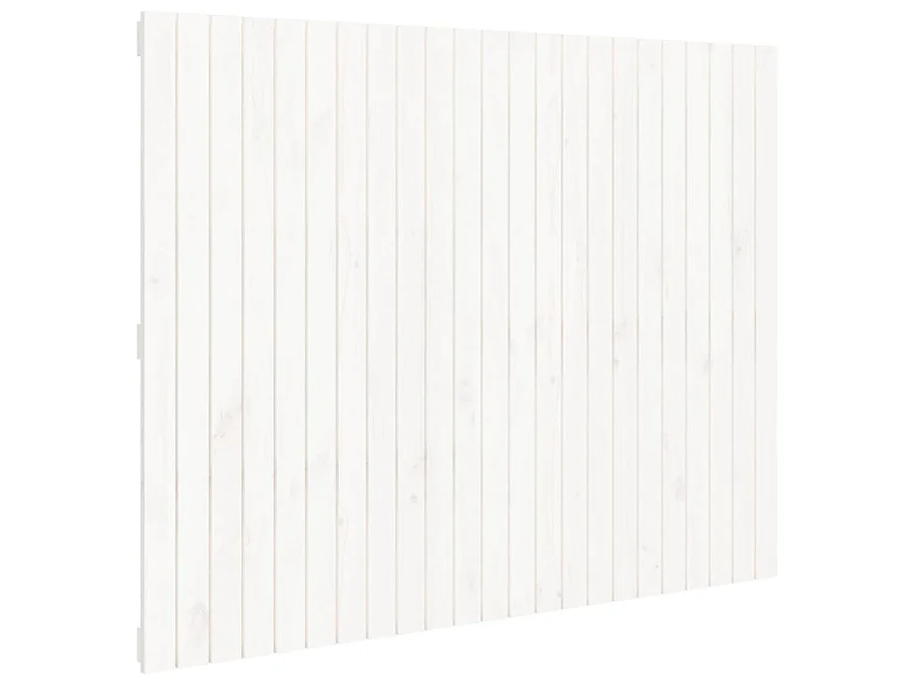 Tête de lit murale Blanc 146,5x3x110 cm Bois massif de pin