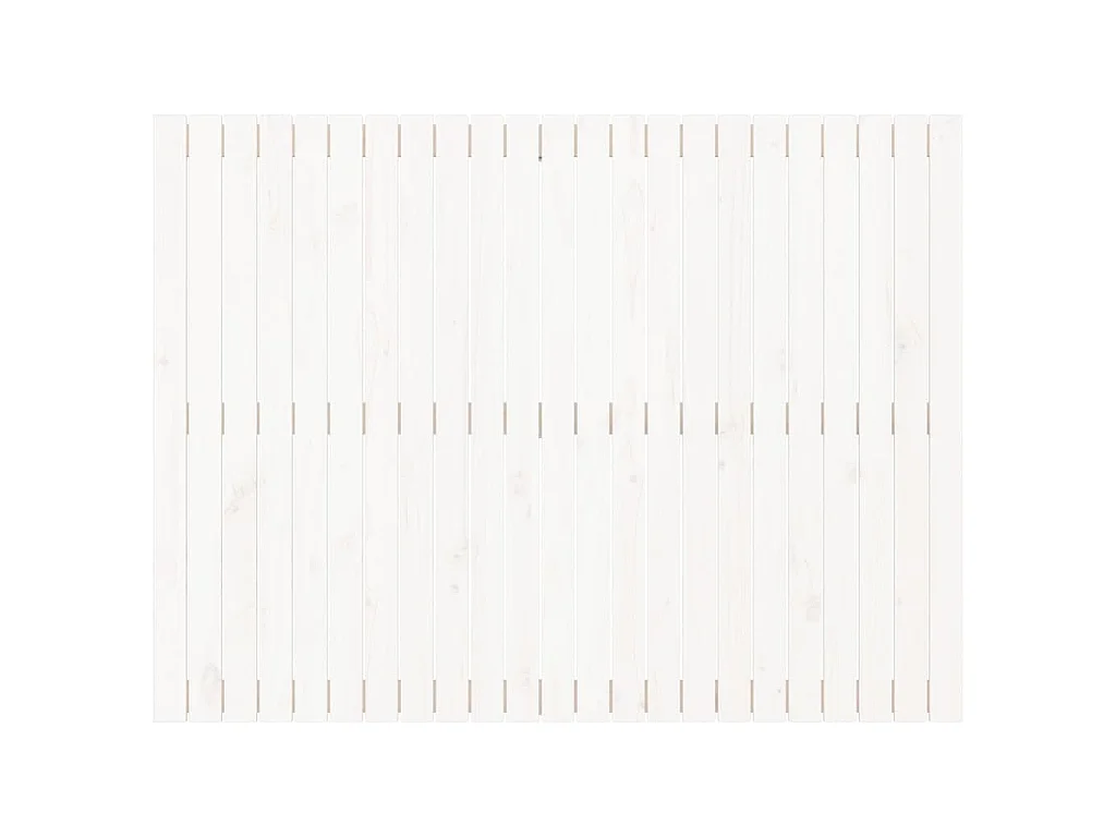 Testiera da Parete Bianca 146,5x3x110 cm Legno Massello di Pino