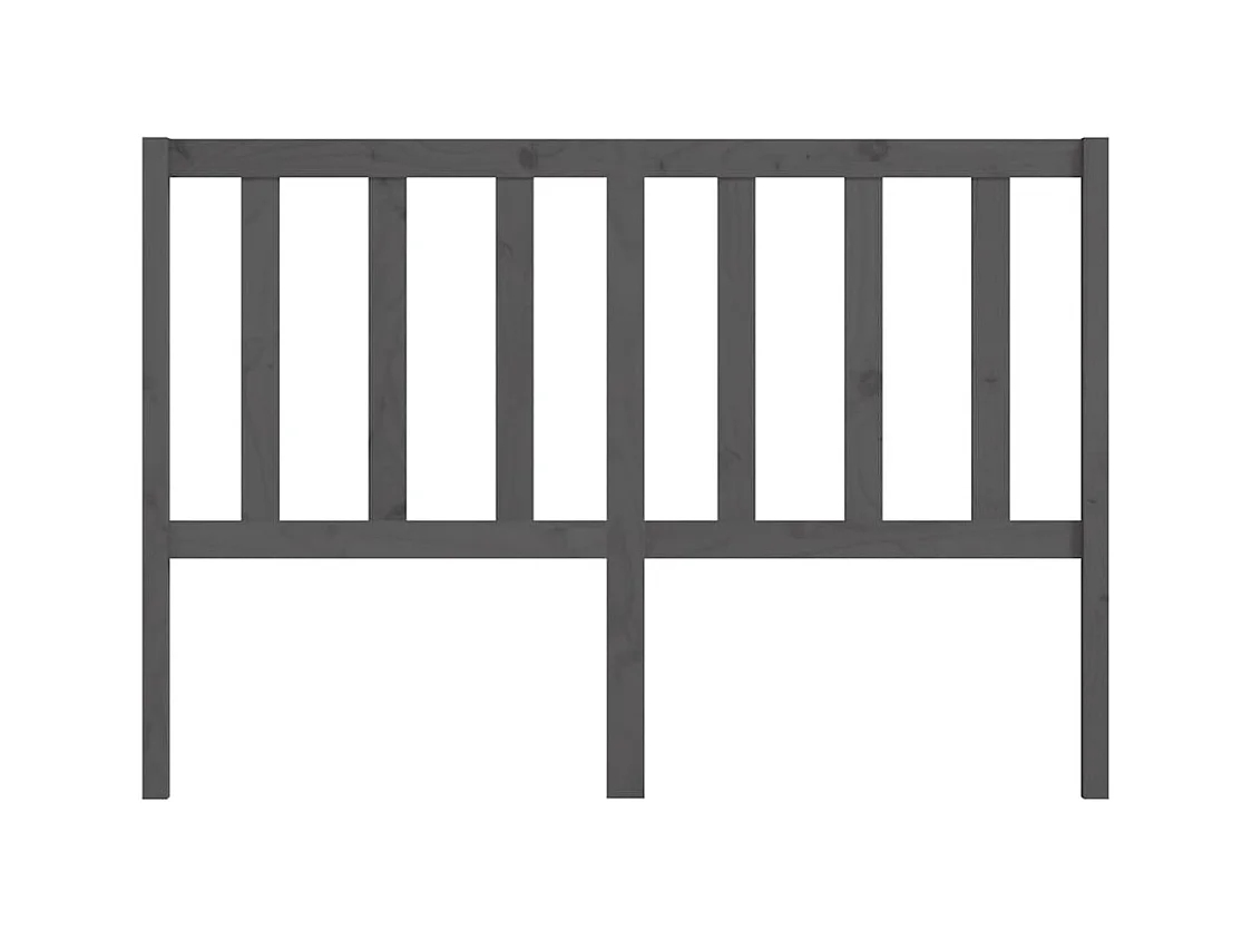 Tête de lit Gris 126x4x100 cm Bois massif de pin