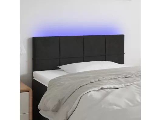 Kauf Unique LED Kopfteil Schwarz 90x5x78/88 cm Samt