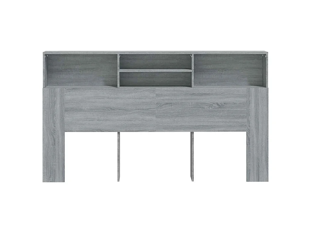 Armário de cabeceira 180x19x103,5 cm sonoma cinzento