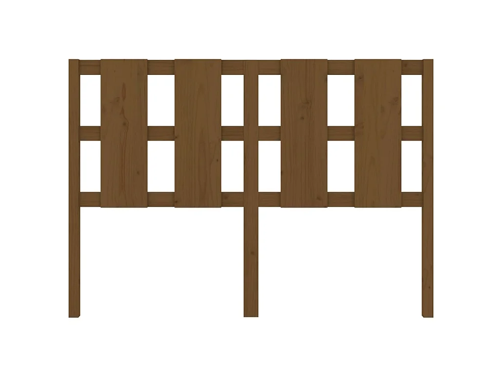 Cabecero de cama madera maciza pino marrón miel 145,5x4x100 cm
