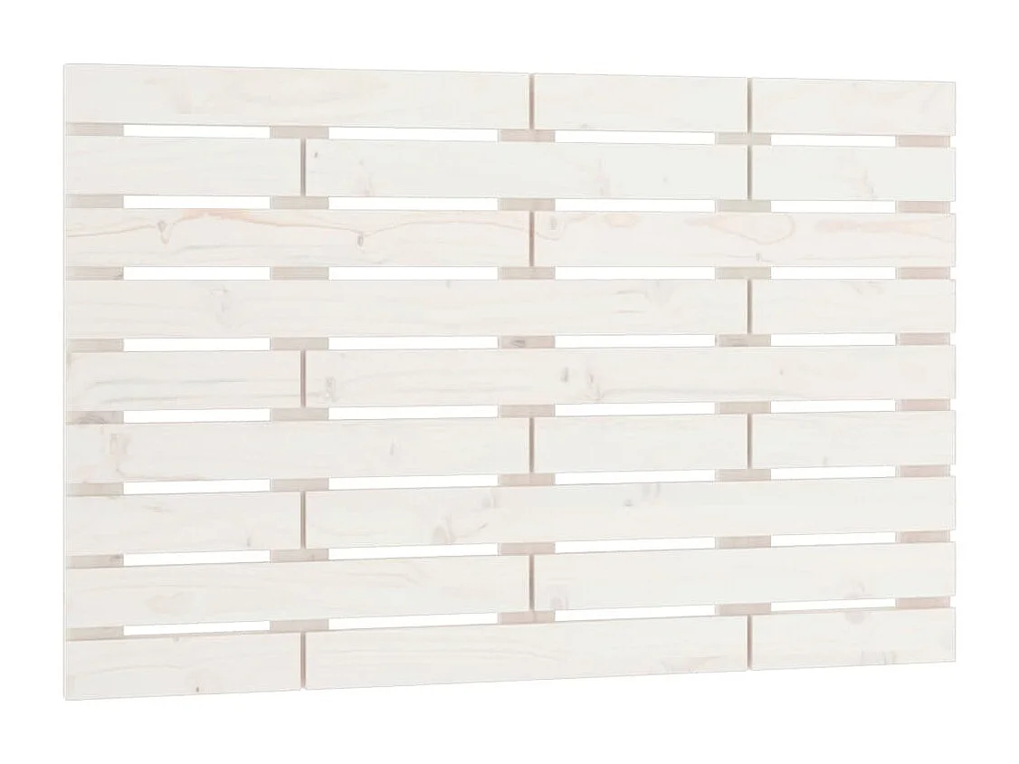 Testiera da Parete Bianca 81x3x63 cm in Legno Massello di Pino