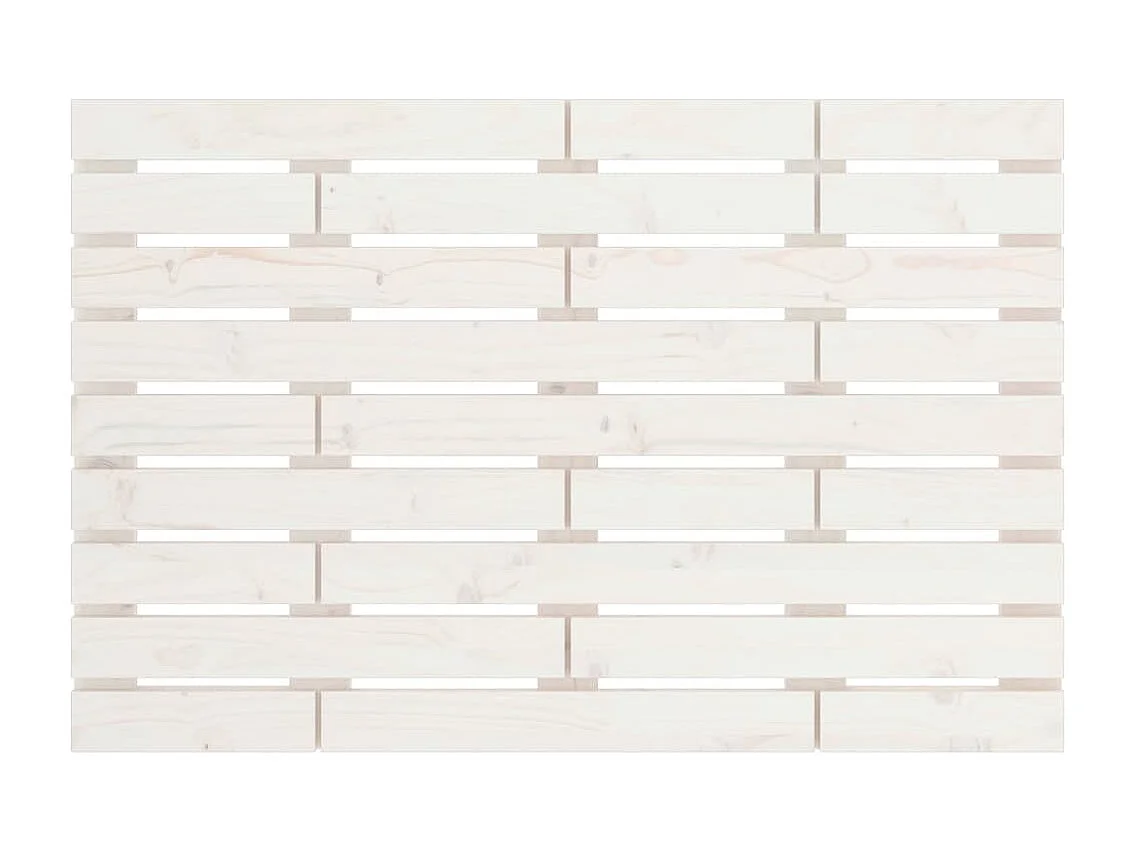 Testiera da Parete Bianca 81x3x63 cm in Legno Massello di Pino
