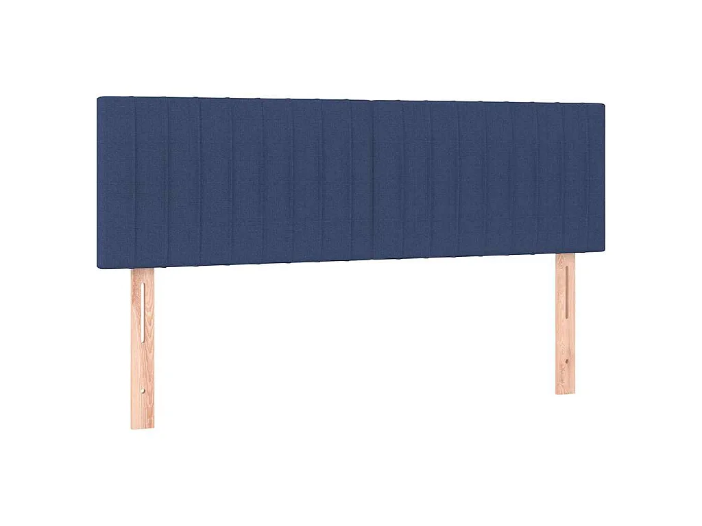 Hoofdbord LED 144x5x78/88 cm stof blauw
