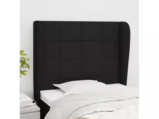 Kauf Unique Kopfteil mit Ohren Schwarz 103x23x118/128 cm Stoff