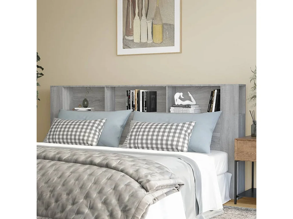 Armoire de tête de lit Sonoma gris 220x18,5x104,5 cm