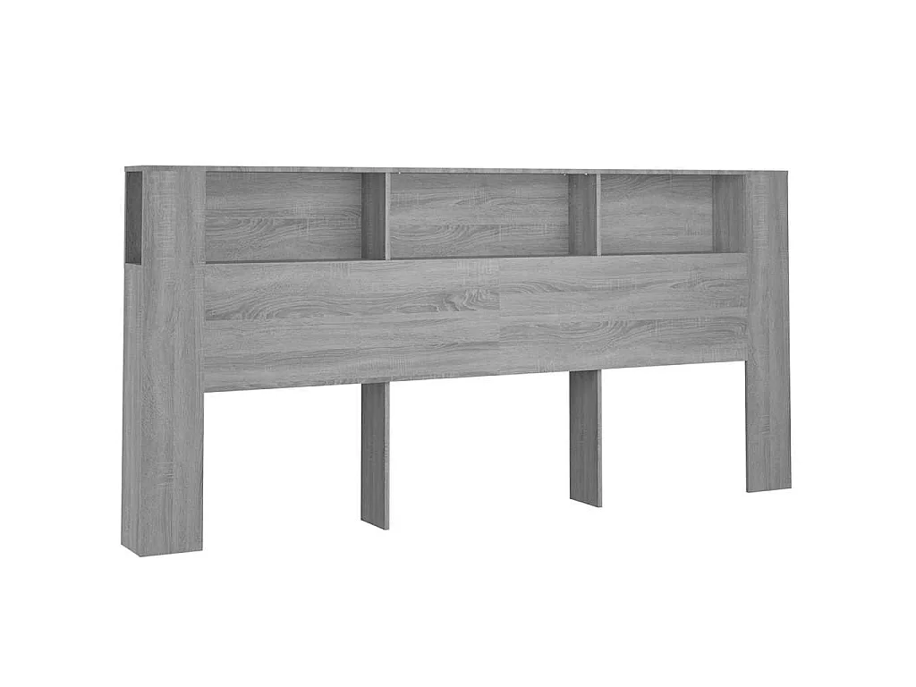 Hoofdbordkast 220x18,5x104,5 cm grijs sonoma eikenkleurig
