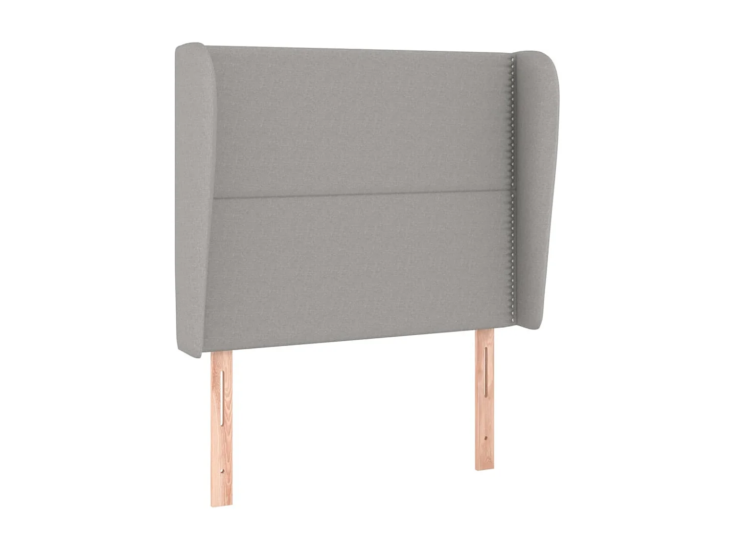 Tête de lit avec oreilles Gris clair 93x23x118/128 cm Tissu