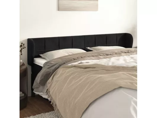 Kauf Unique Kopfteil mit Ohren Schwarz 163x23x78/88 cm Samt