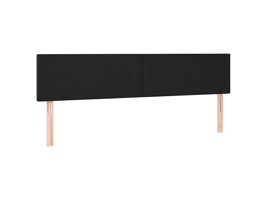 Testiera Nera 160x5x78/88 cm in Similpelle