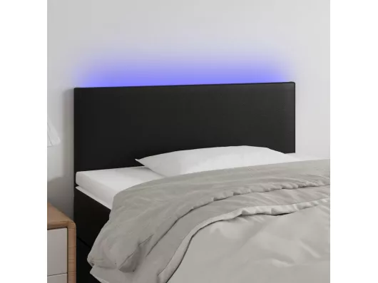 Kauf Unique LED Kopfteil Schwarz 80x5x78/88 cm Kunstleder