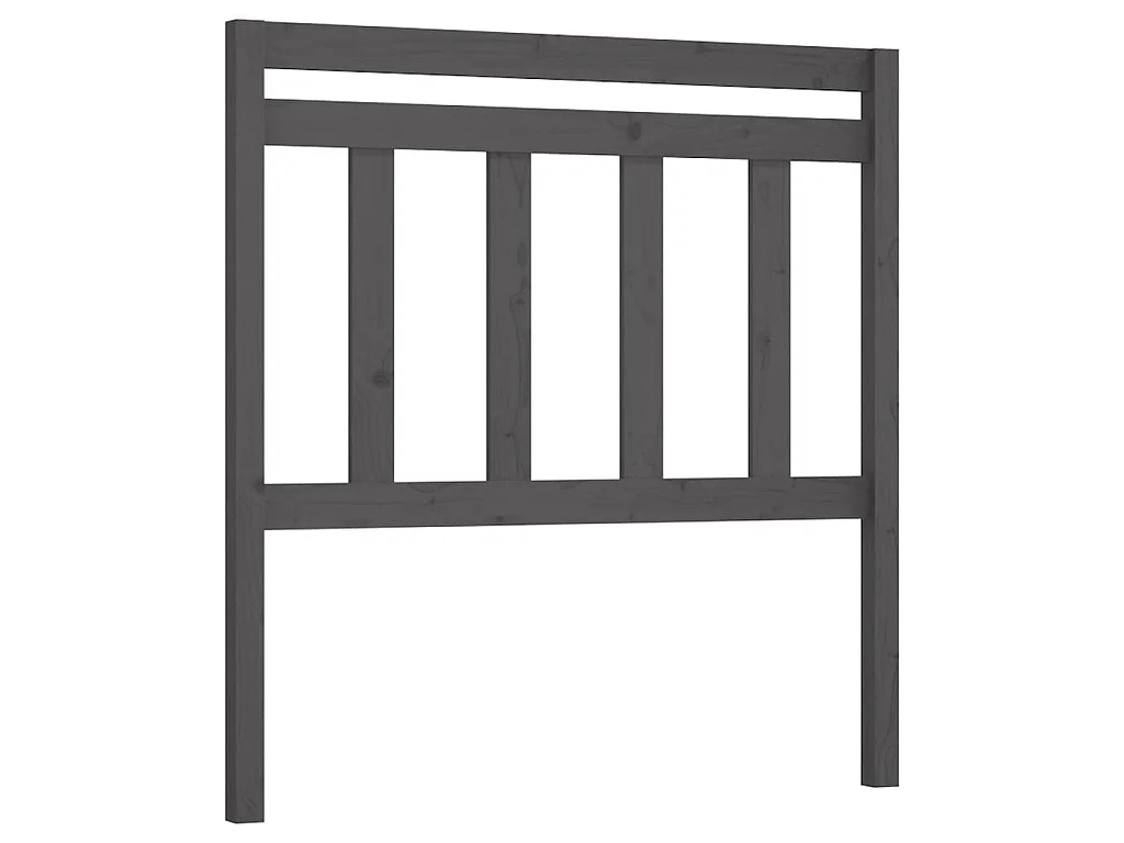 Tête de lit Gris 106x4x100 cm Bois massif de pin