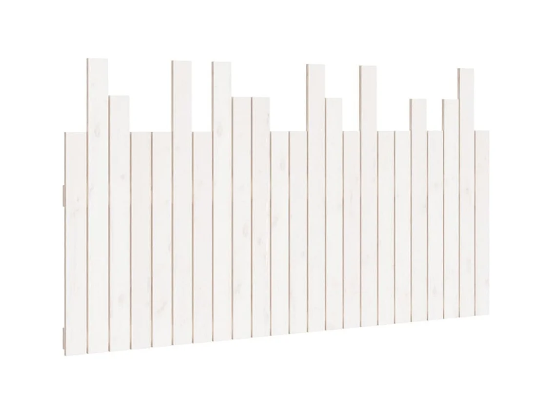 Wand-Kopfteil Weiß 146,5x3x80 cm Massivholz Kiefer
