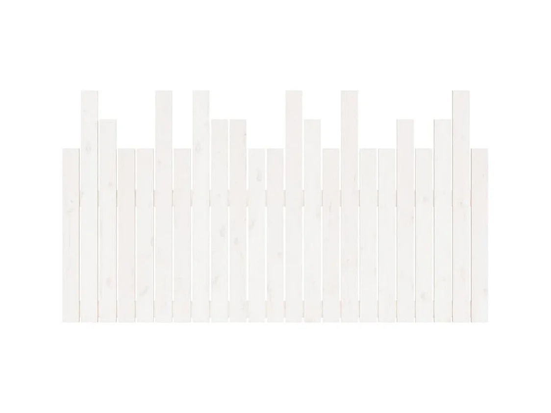 Wand-Kopfteil Weiß 146,5x3x80 cm Massivholz Kiefer