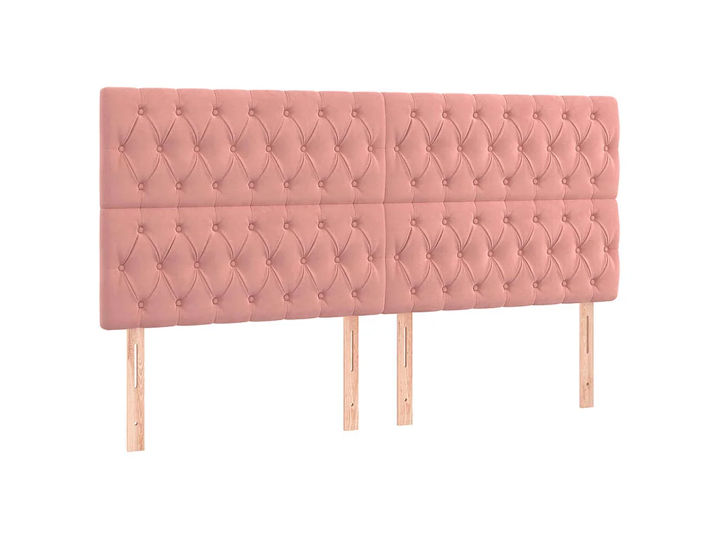 Tête de lit à LED Rose 200x7x118/128 cm Velours