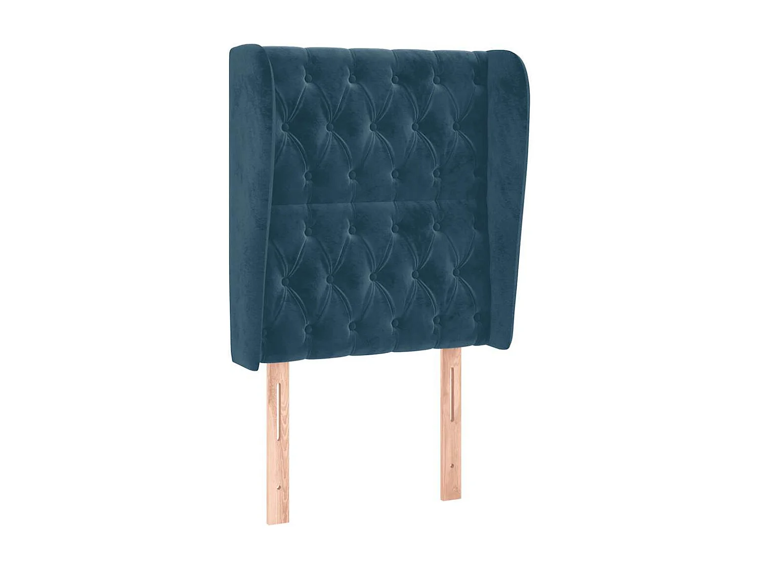 Testiera ad Orecchio Blu Scuro 83x23x118/128 cm in Velluto
