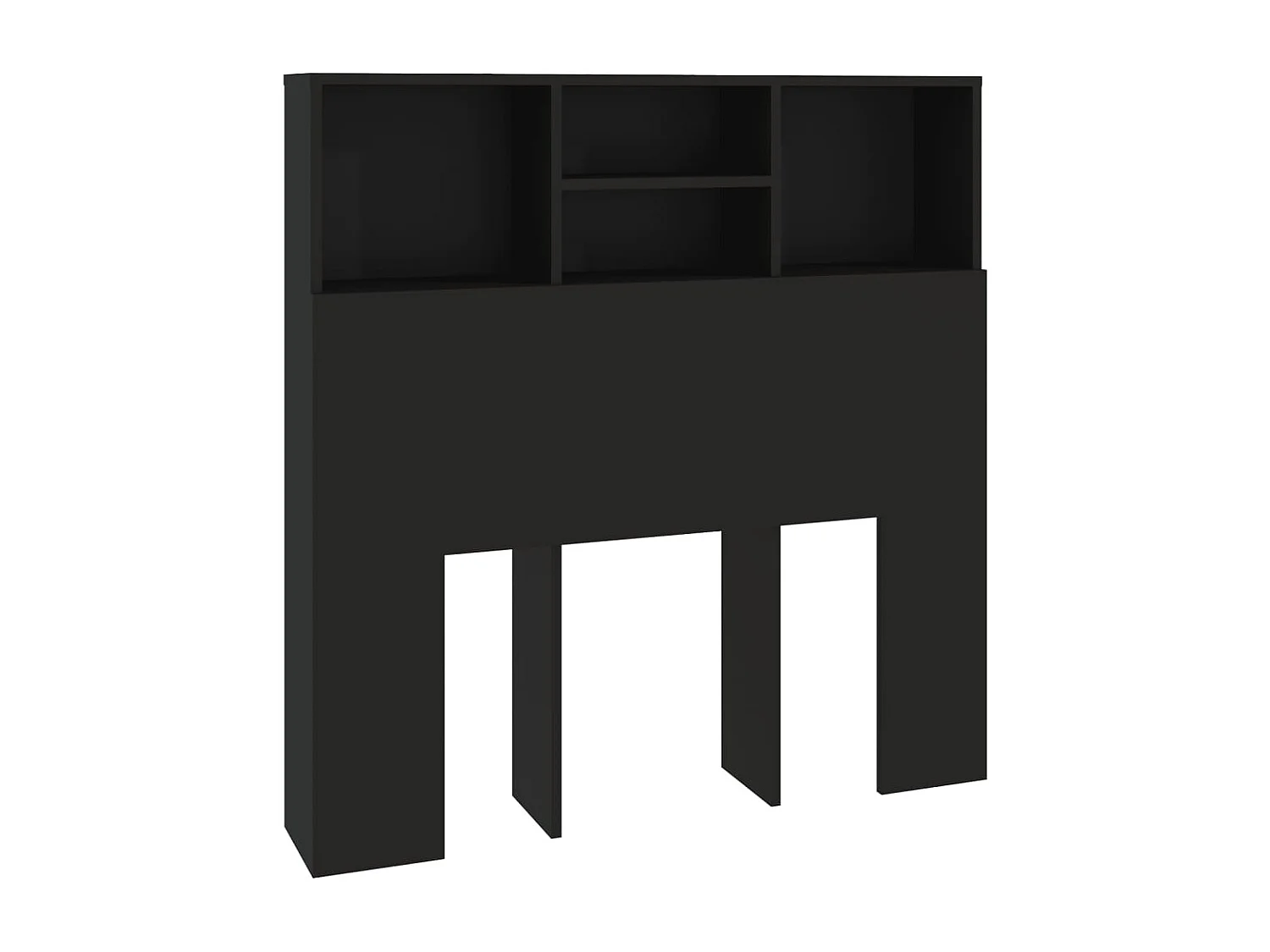 Hoofdbordkast 100x19x103,5 cm zwart
